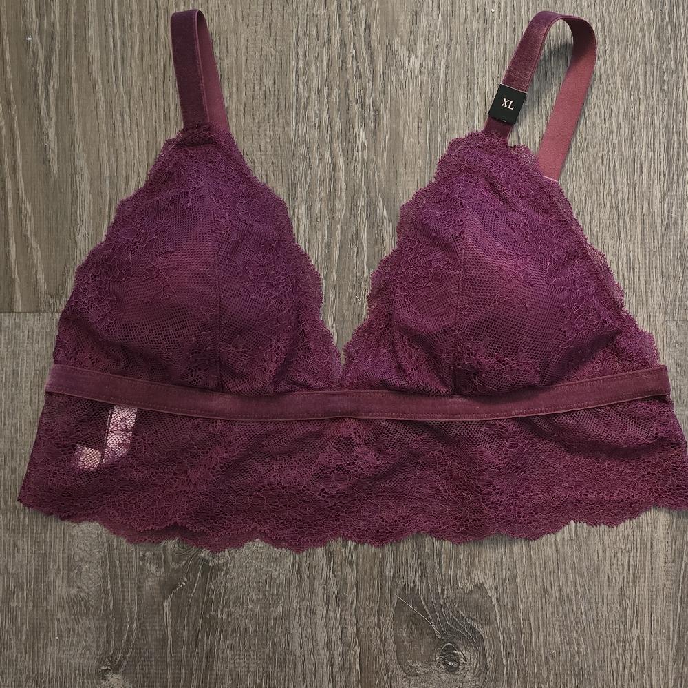 Victoria Secet Maroon Lace Bralette